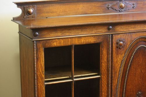 ANTIQUE OAK BOOKCASE - ADDITIONAL PHOTO 6