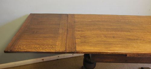 ANTIQUE OAK EXTENDING REFECTORY FARMHOUSE KITCHEN DINING TABLE - ADDITIONAL PHOTO 6