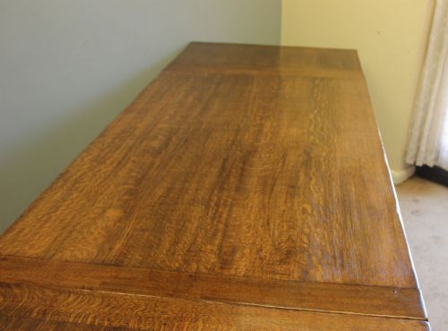 ANTIQUE OAK EXTENDING REFECTORY FARMHOUSE KITCHEN DINING TABLE - ADDITIONAL PHOTO 8