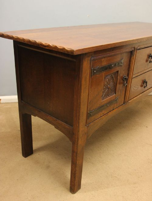 ANTIQUE OAK SIDEBOARD DRESSER BASE - ADDITIONAL PHOTO 2