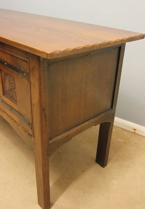 ANTIQUE OAK SIDEBOARD DRESSER BASE - ADDITIONAL PHOTO 4
