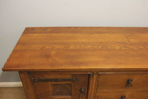 ANTIQUE OAK SIDEBOARD DRESSER BASE - ADDITIONAL PHOTO 8