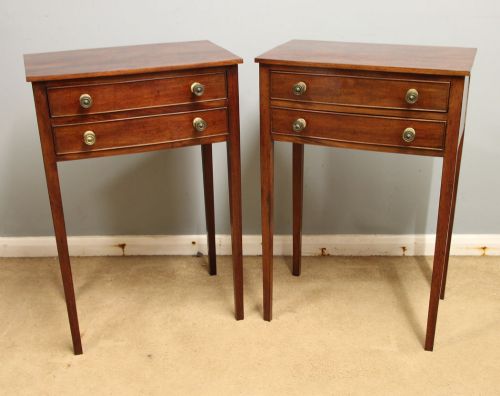 Pair Antique Mahogany Bedside Tables