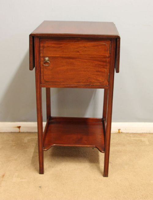 Antique Mahogany Bedside Cabinet Table