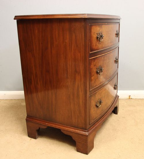 fig 1. Antique Walnut Bedside Chest of Drawers