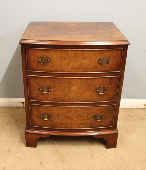 Antique Walnut Bedside Chest of Drawers View V