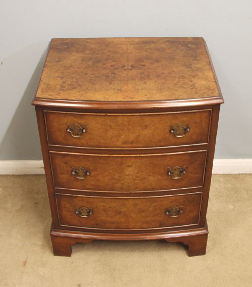 Antique Walnut Bedside Chest of Drawers View VI