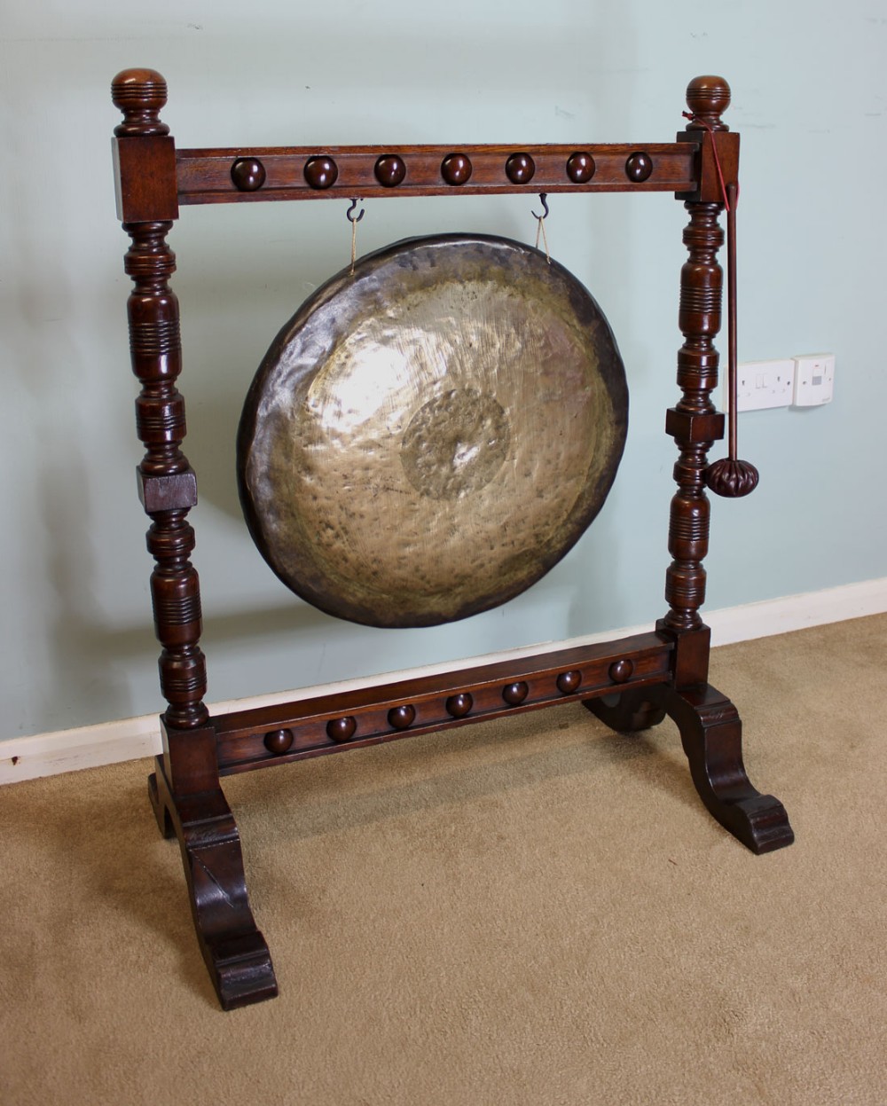 Antique Victorian Oak Dinner Gong