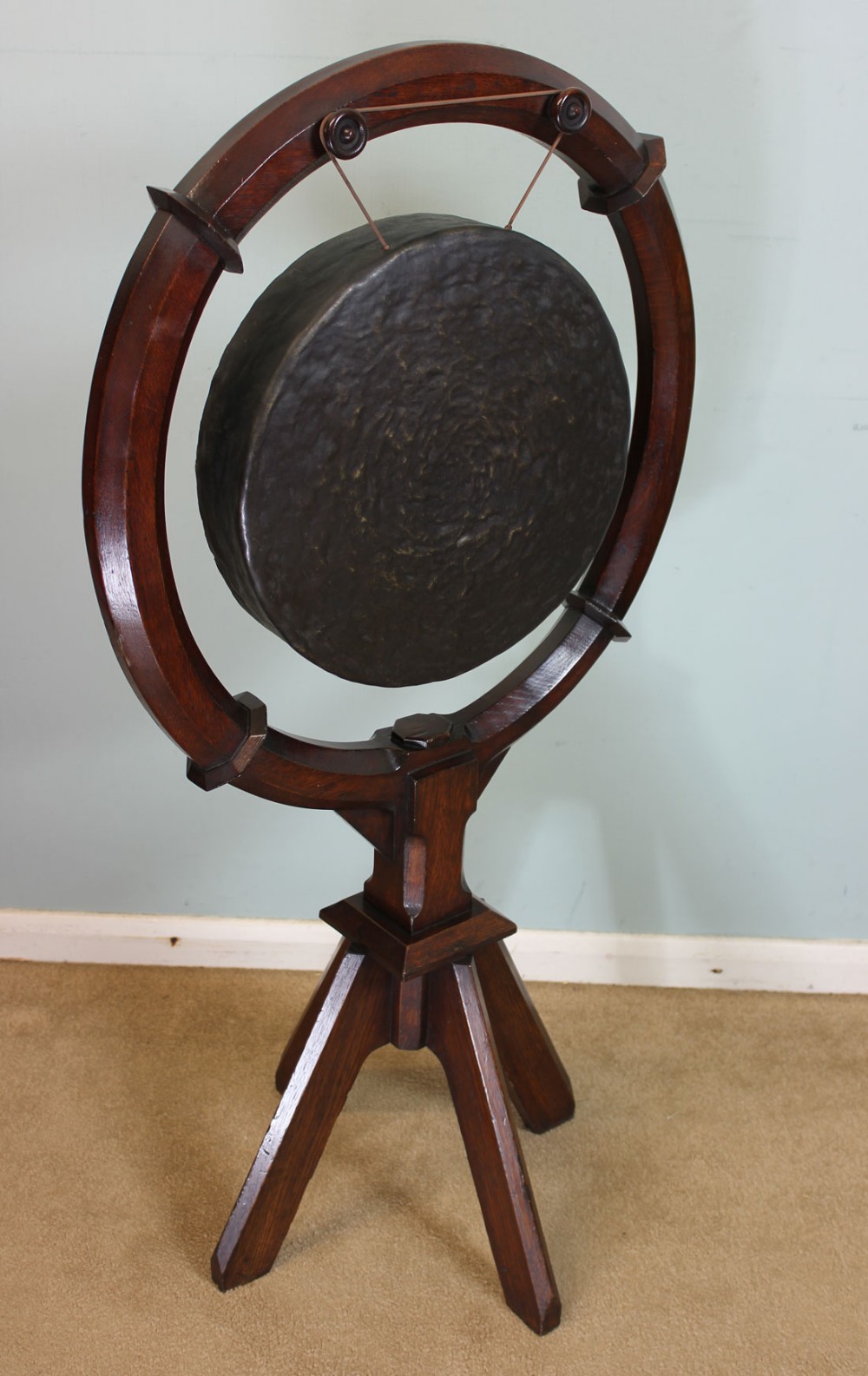 Antique Victorian Oak Dinner Gong