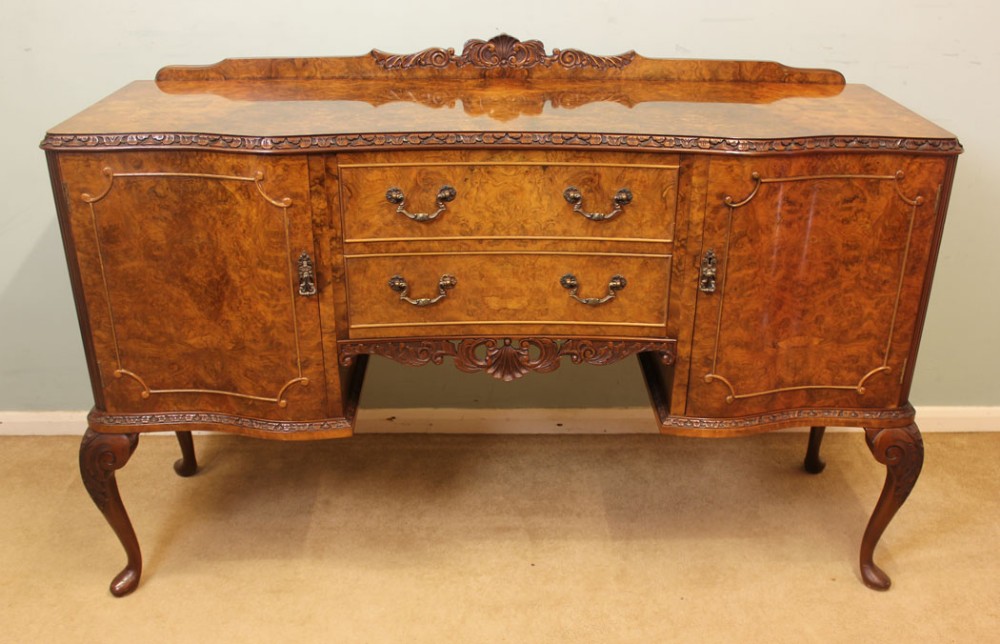 Antique Walnut  Queen Anne Style Sideboard