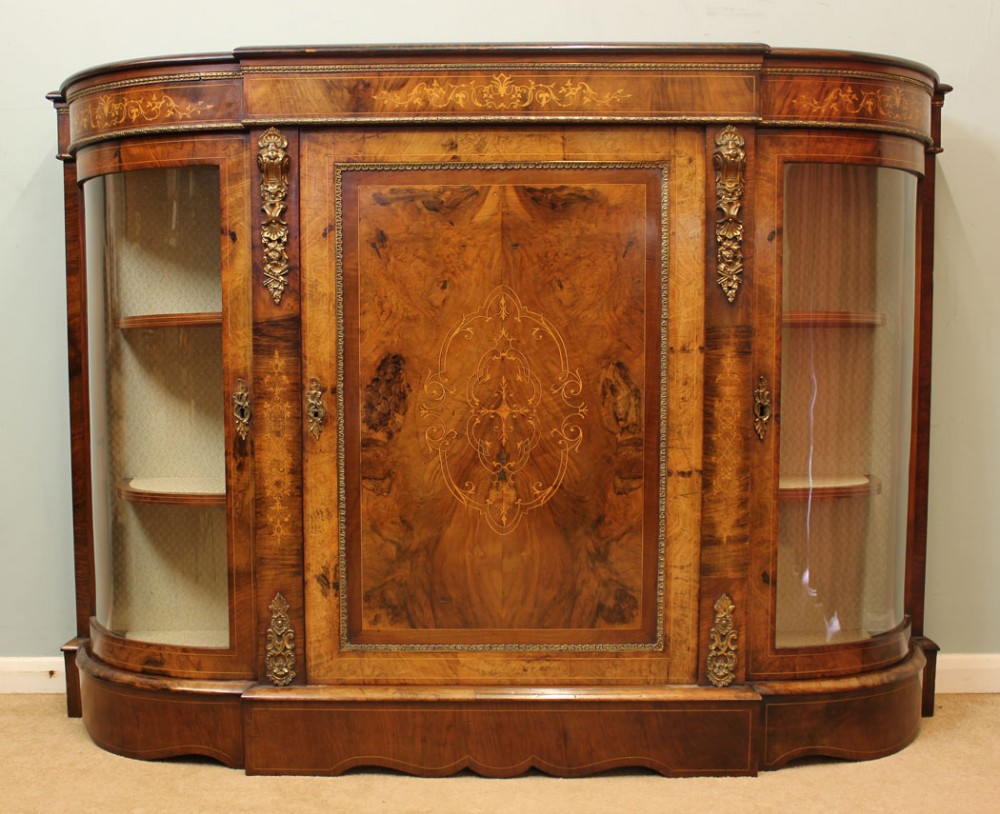 Antique Victorian Walnut Credenza