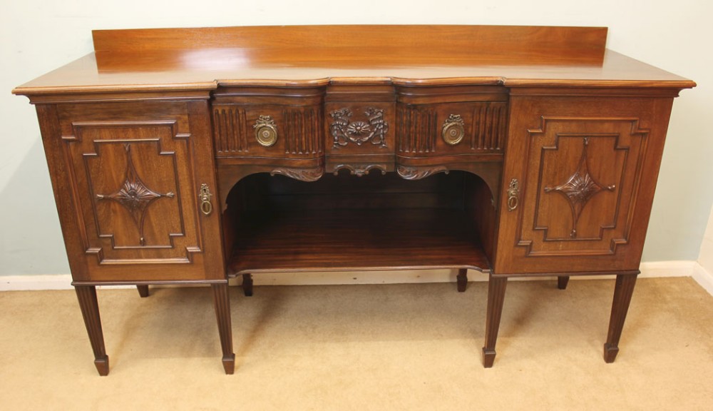 Antique Mahogany Edwardian Sideboard Base