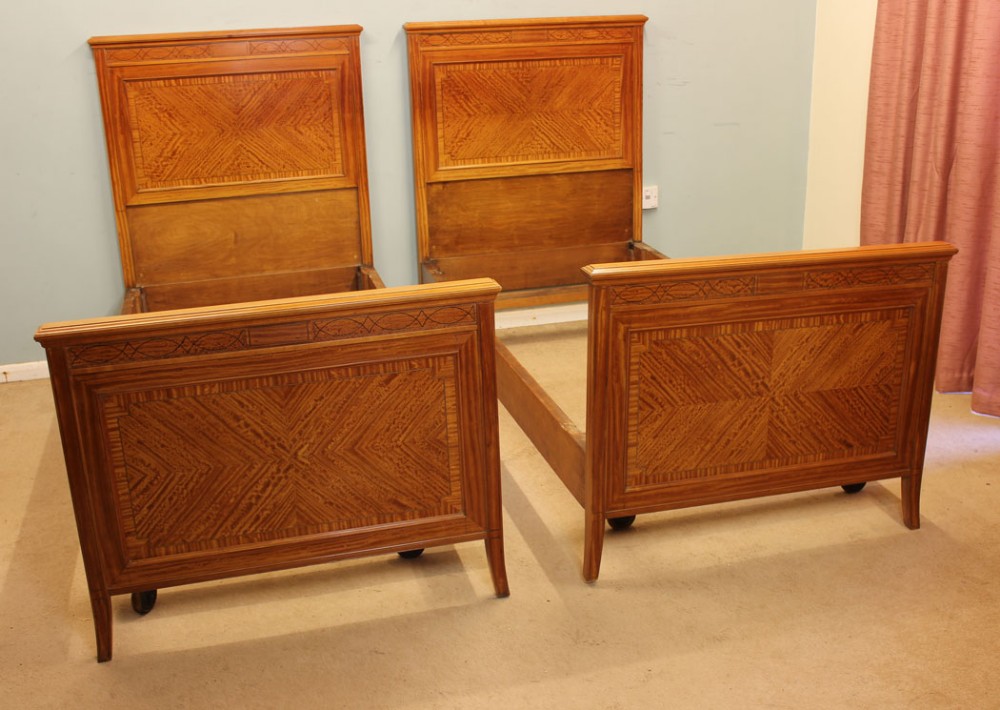 Pair Antique Edwardian Single Beds