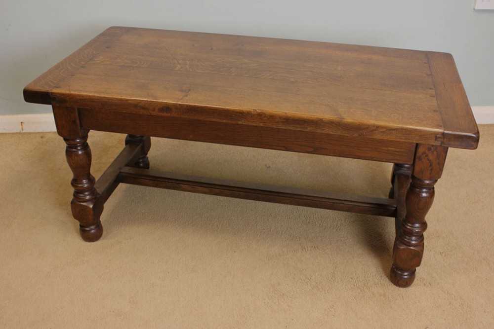 Antique Oak Coffee Table, Low Occasional Table