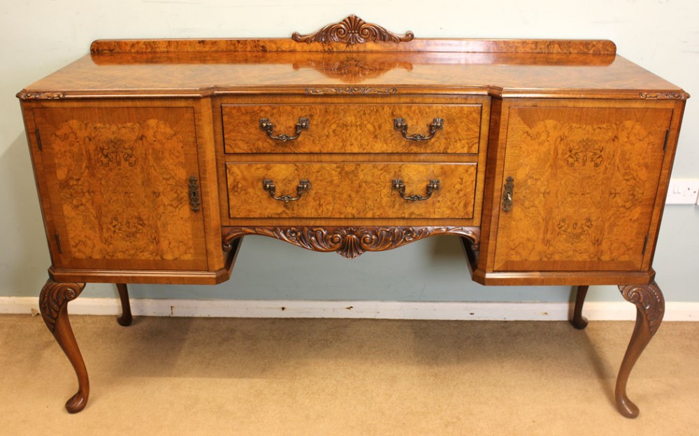 Antique Burr Walnut Sideboard