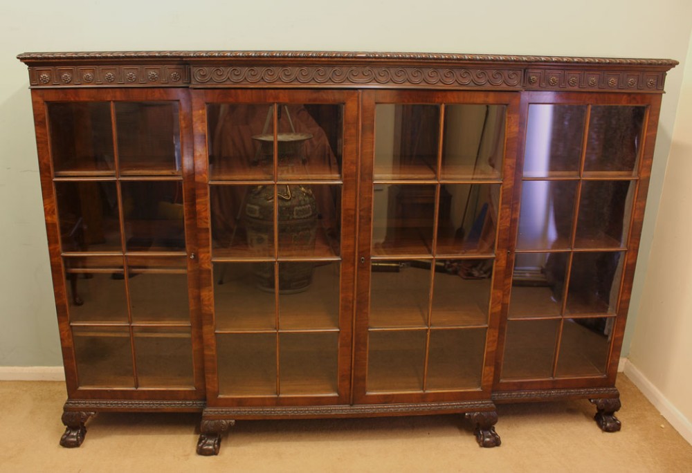 Antique Large Mahogany Bookcase,