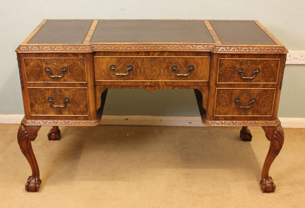 Burr Walnut Writing Desk
