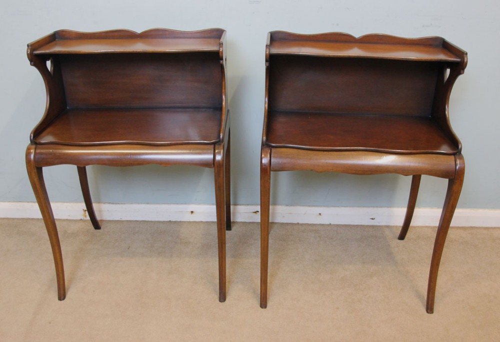 Pair Antique Mahogany Bedside Tables