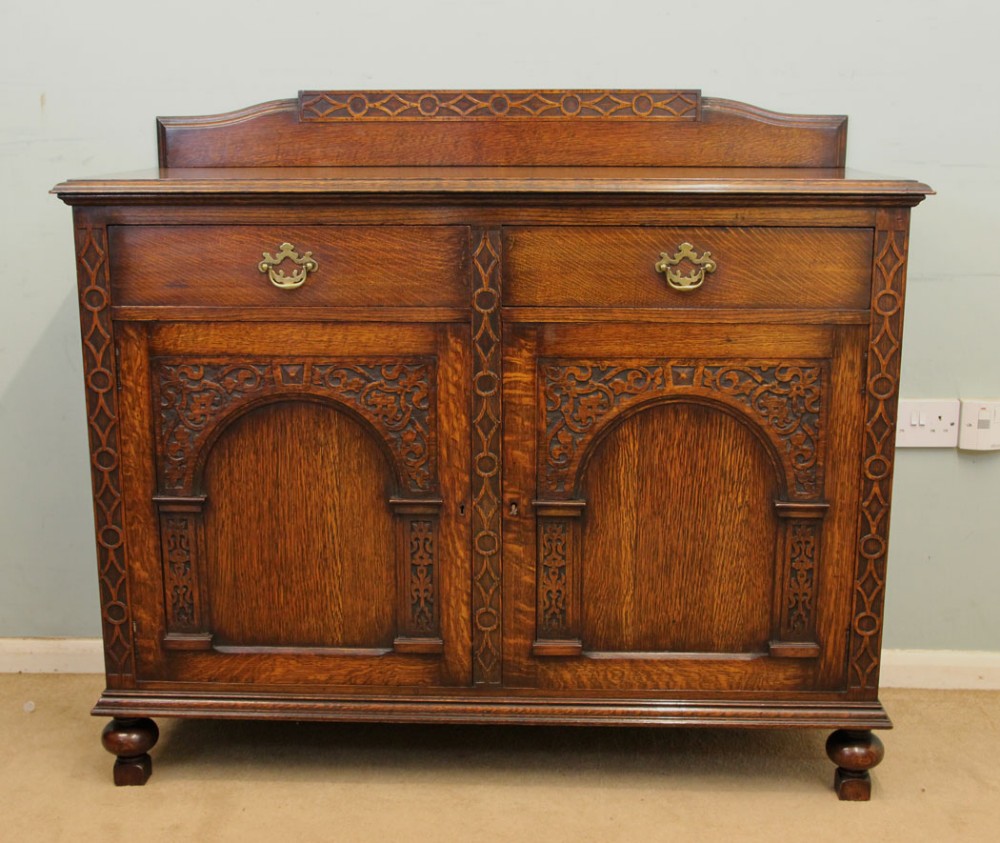 Antique Oak Chiffonier Sideboard
