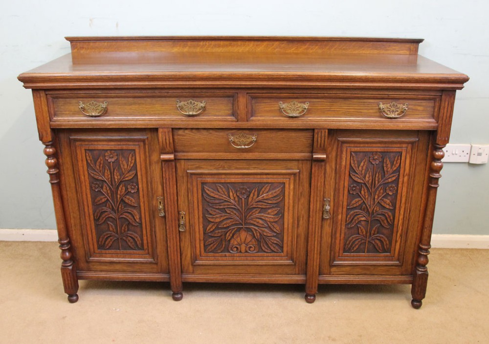 Antique Oak Chiffonier Sideboard Dresser Base
