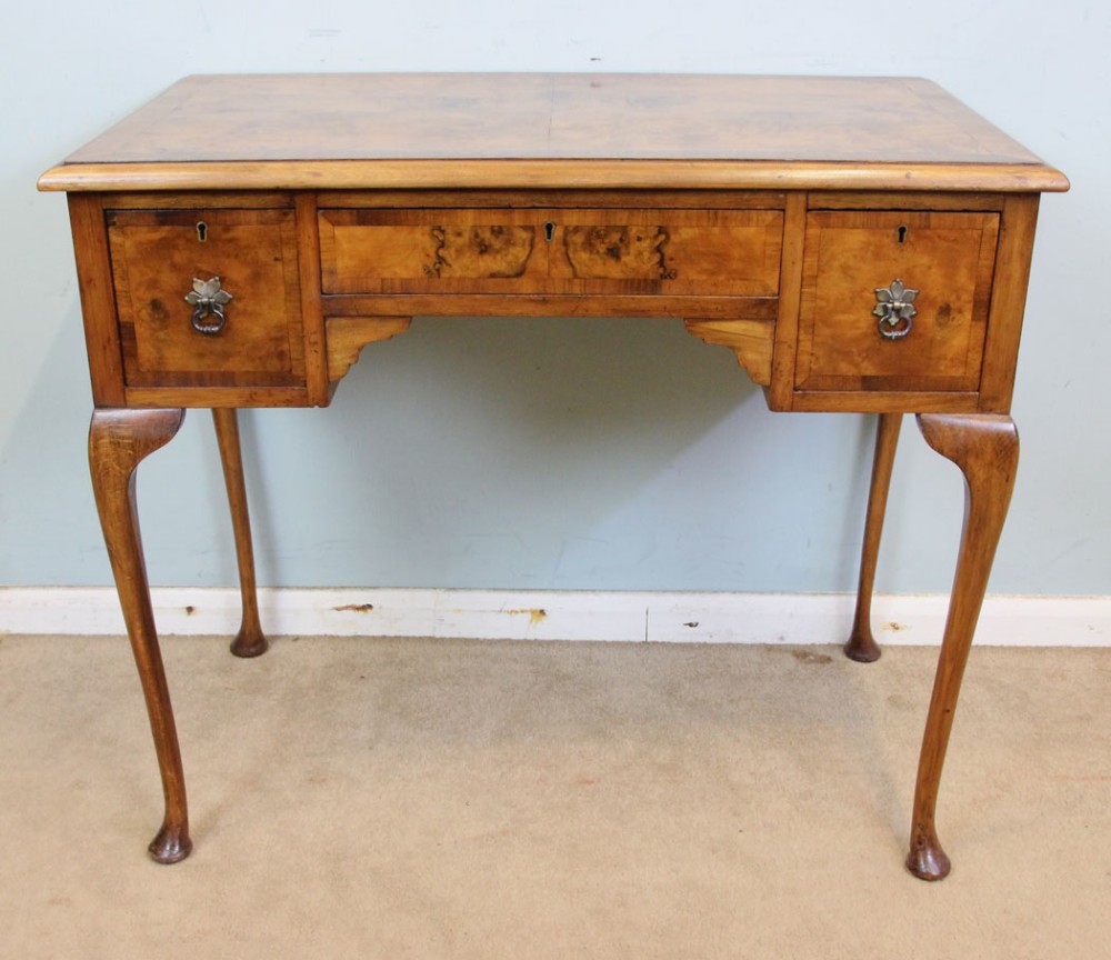 Antique Burr Walnut Writing Side Table