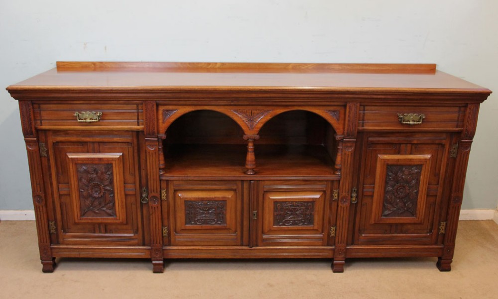 Antique Victorian Mahogany Sideboard Dresser Base Server