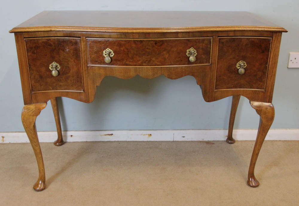 Burr Walnut Dressing Table Side Table