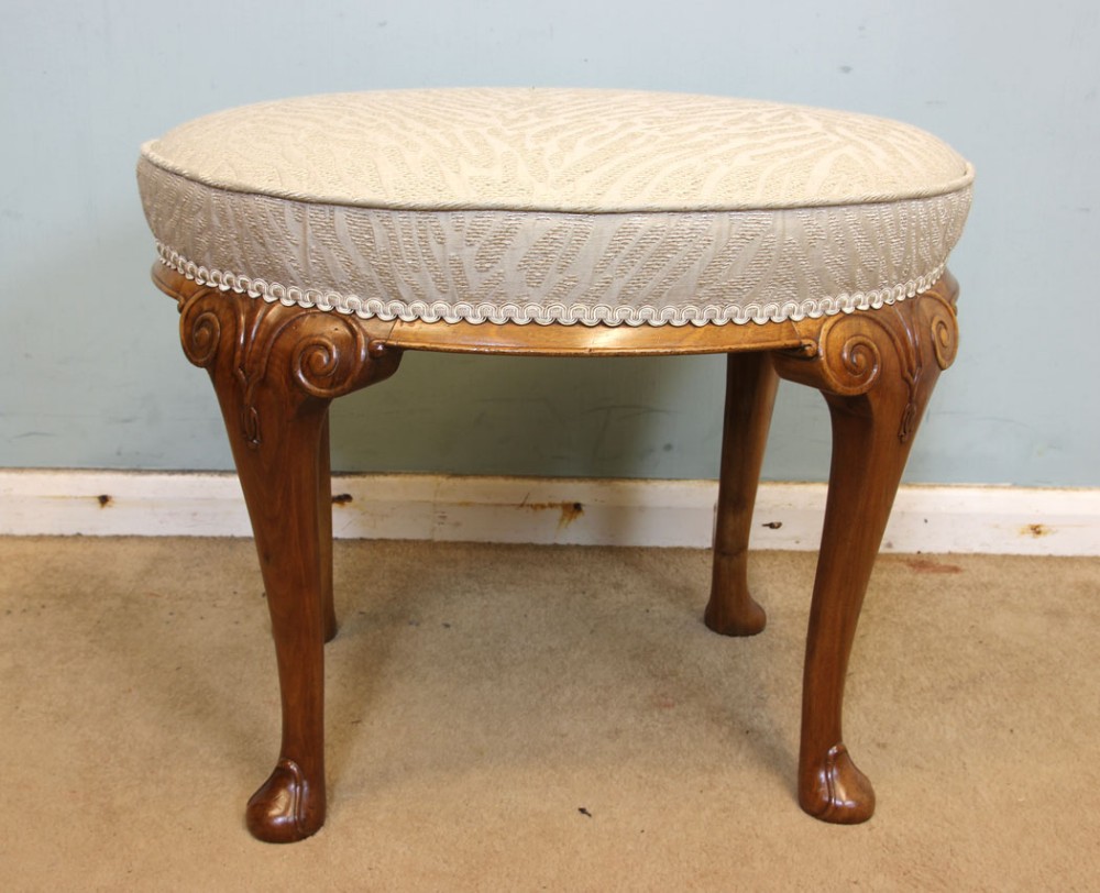 Quality Oval Walnut Stool Dressing Table Stool