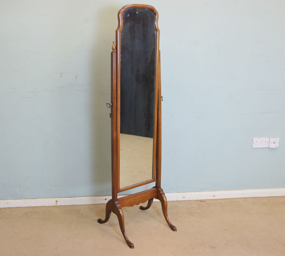 Mahogany Cheval Dressing Mirror