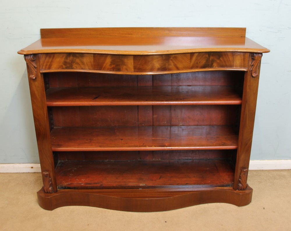 Antique Victorian Open Bookcase