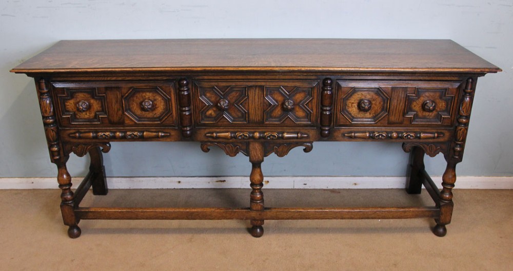 Oak & Walnut Sideboard Dresser Base
