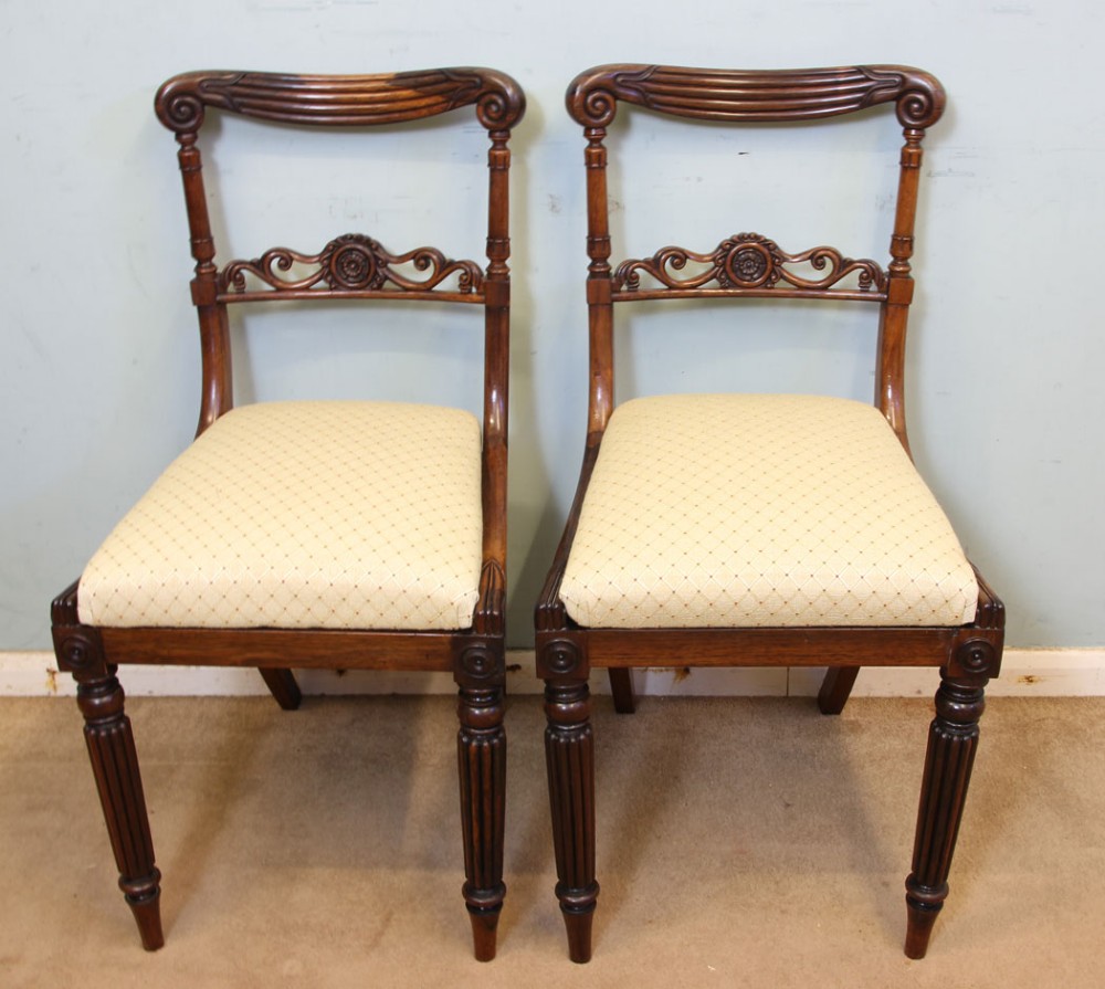 Antique Pair of Rosewood Occasional Side  Chairs