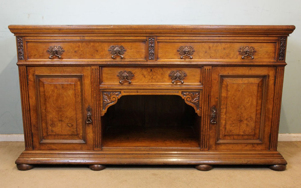 Quality Antique Victorian Pollard Oak Sideboard Base.