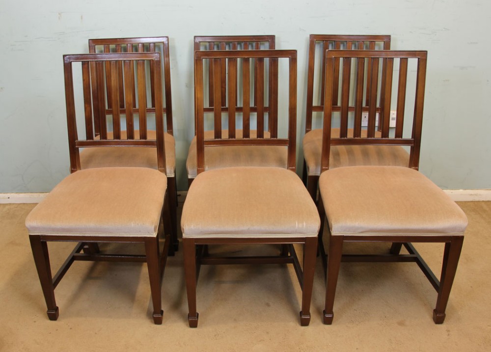 Antique Set of Six Mahogany Dining Chairs