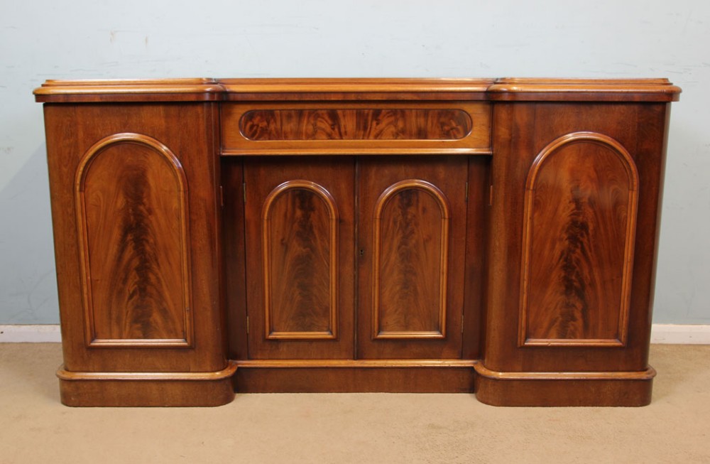 Antique Victorian Mahogany Breakfront Chiffonier Sideboard Base