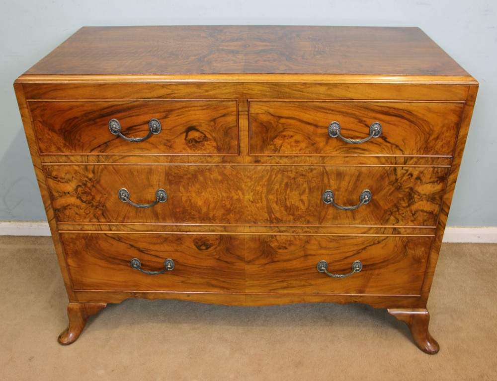 Figured Walnut Chest of Drawers