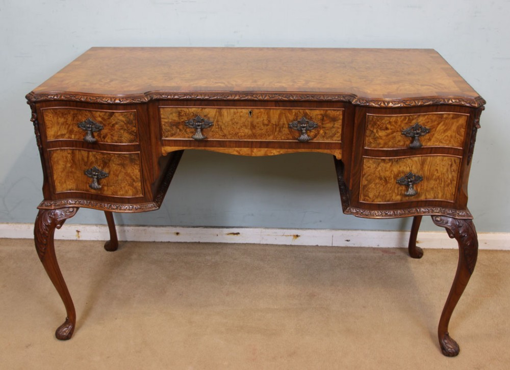 Burr Walnut Writing Side Table 