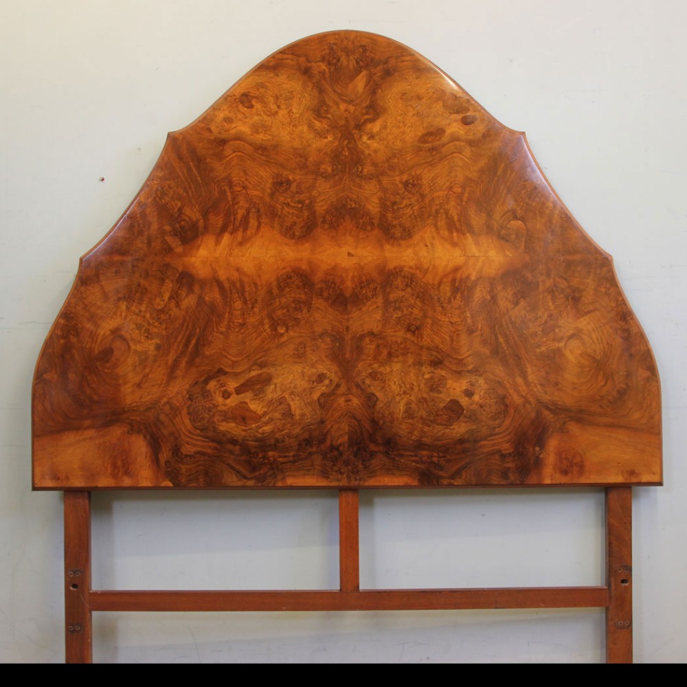 Burr Walnut King Size Shaped Headboard