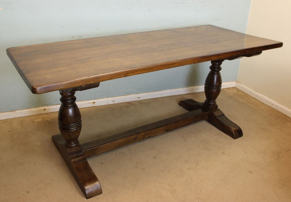 Antique Oak Refectory Farmhouse Dining Table