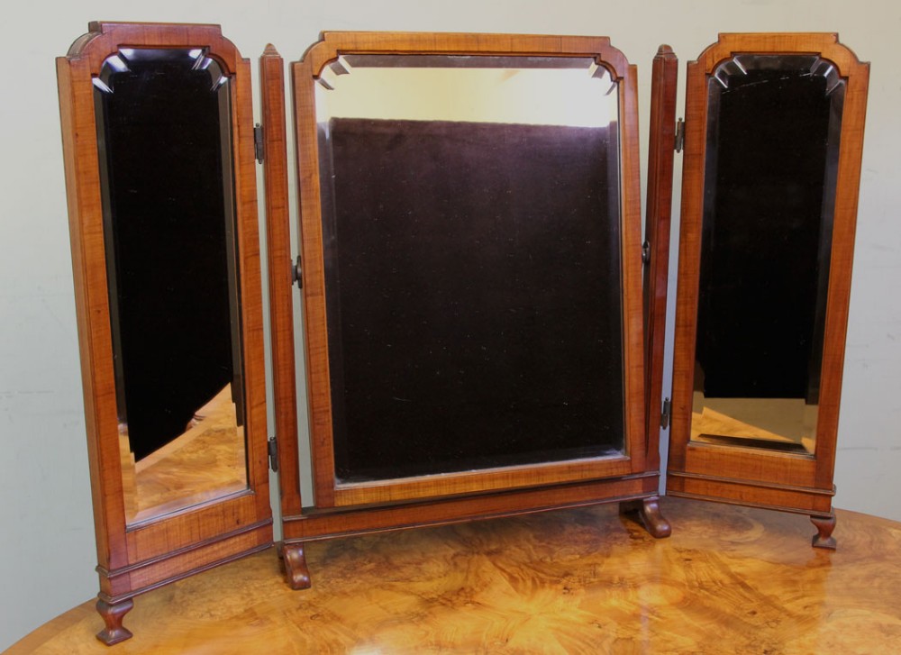 Antique Walnut Dressing Table Mirror