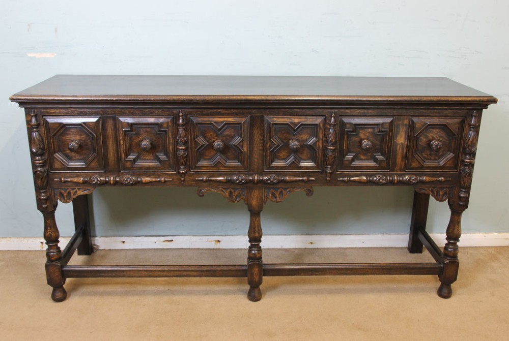 Antique Oak Sideboard Dresser Base