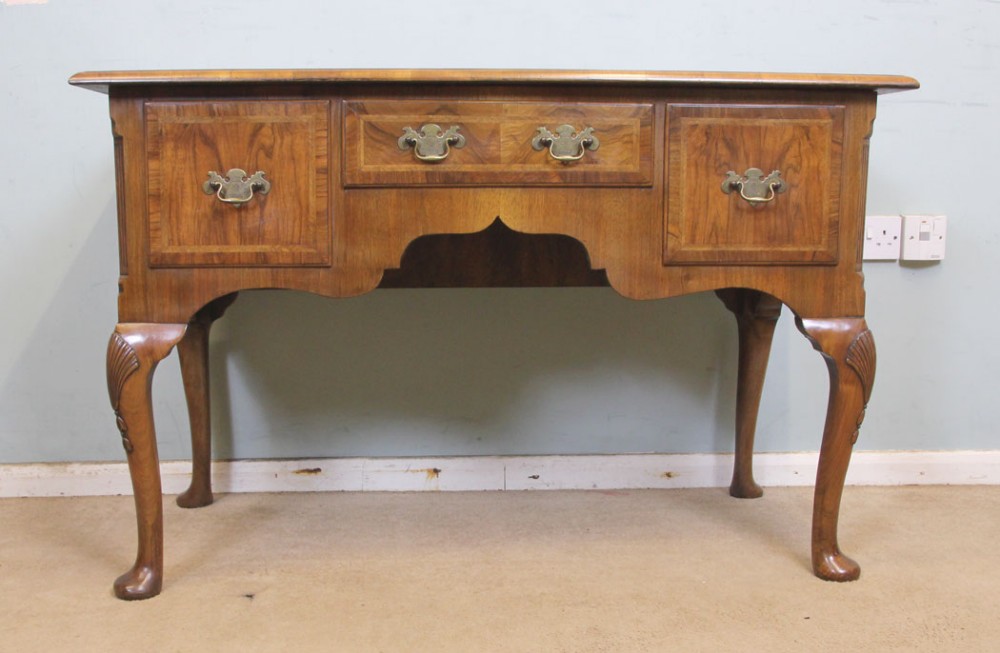 Antique Burr Walnut Writing Side Table