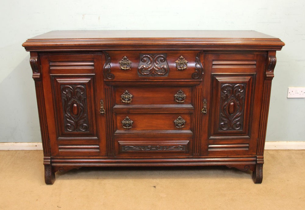 Antique Walnut Sideboard Server Dresser Base