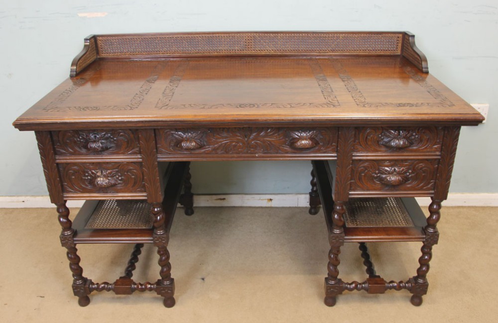 Antique Mahogany Knee Hole Writing Desk