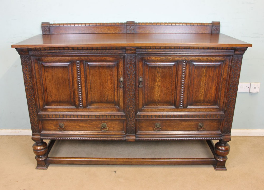 Antique Oak Sideboard Dresser Base