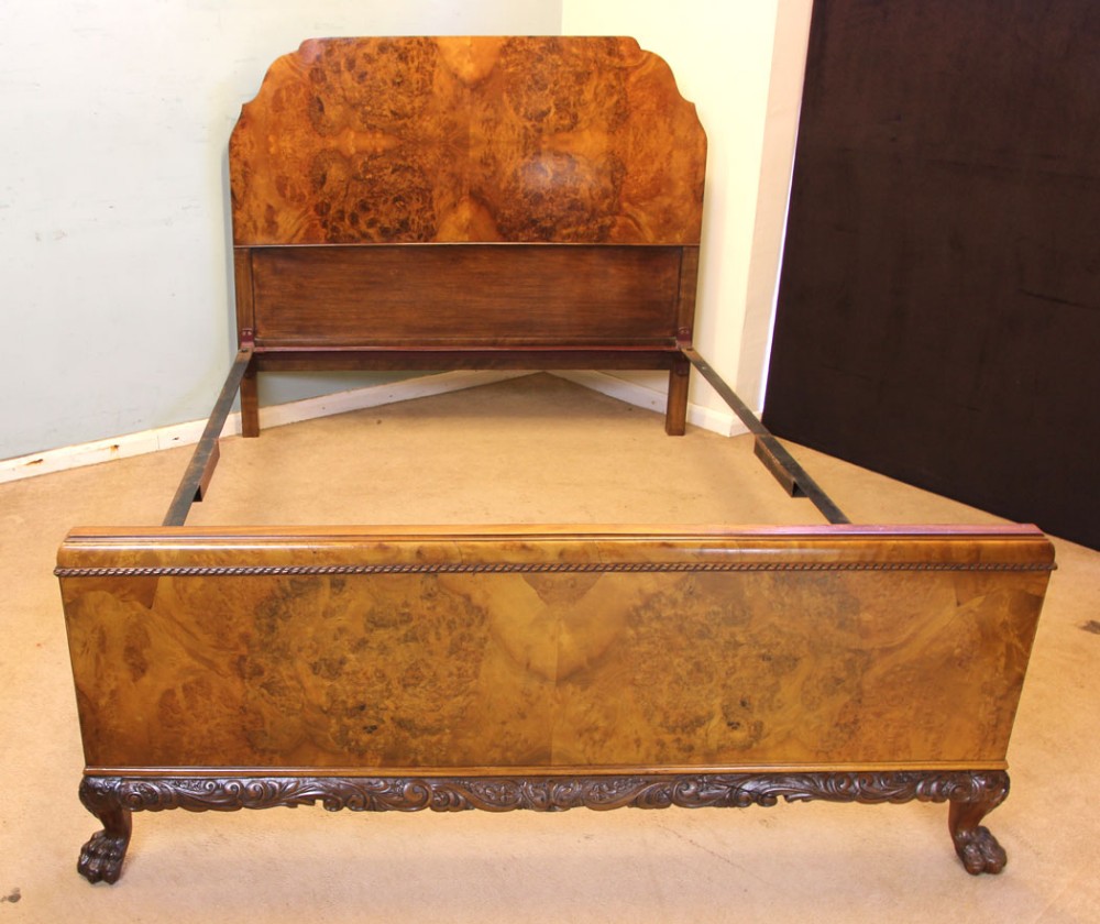 Quality Burr Walnut Double Bed