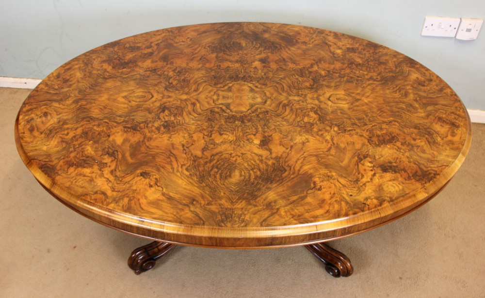 Antique Victorian Burr Walnut Coffee Table