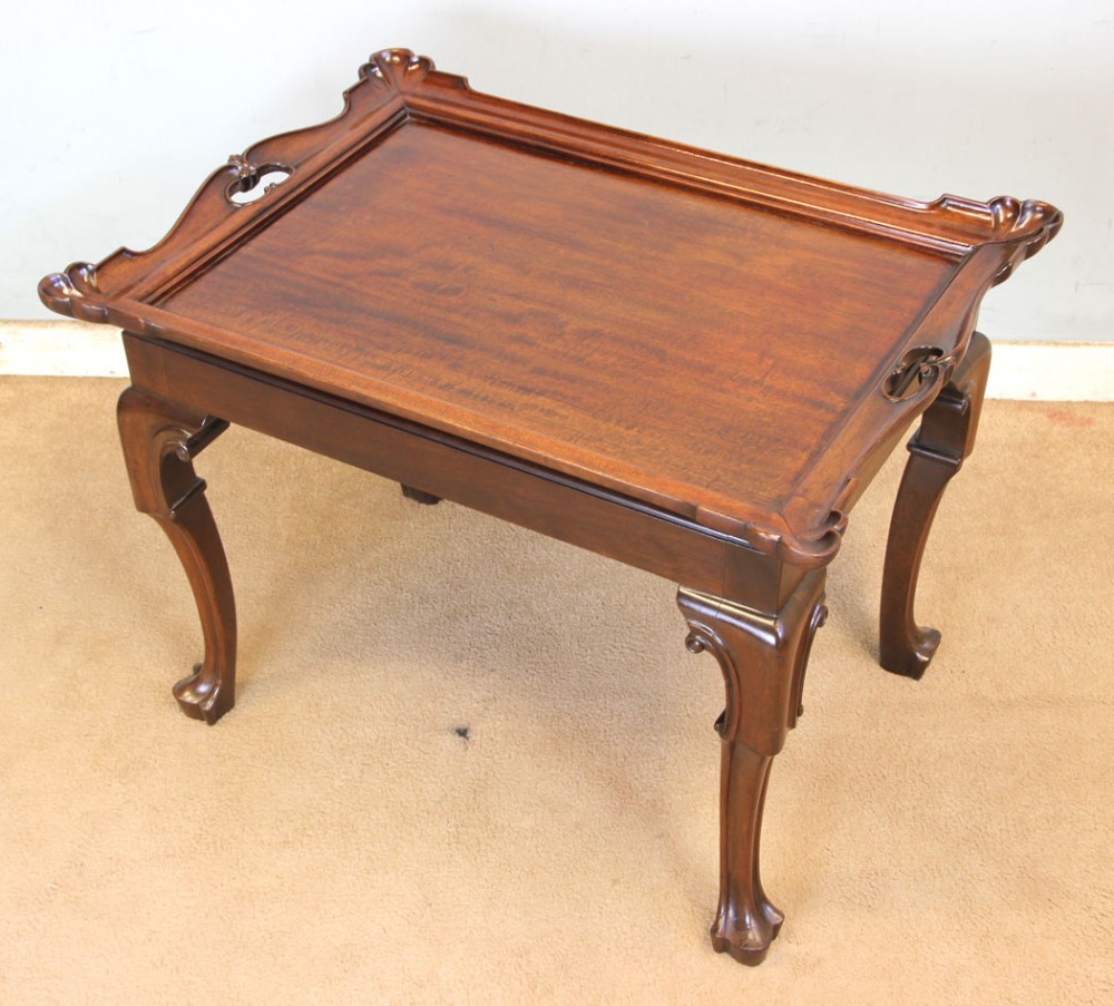 Antique Quality Mahogany Tray Top Coffee Table. 