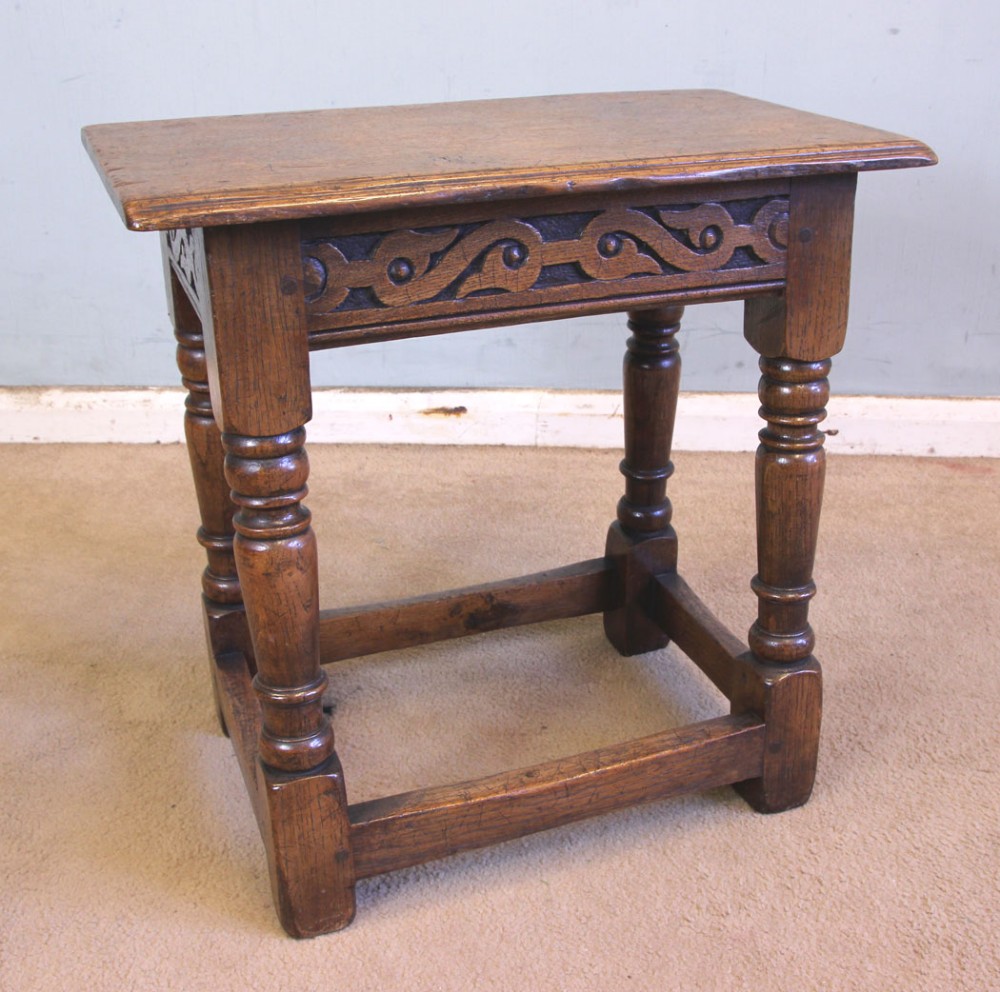 Antique Oak Joint Stool