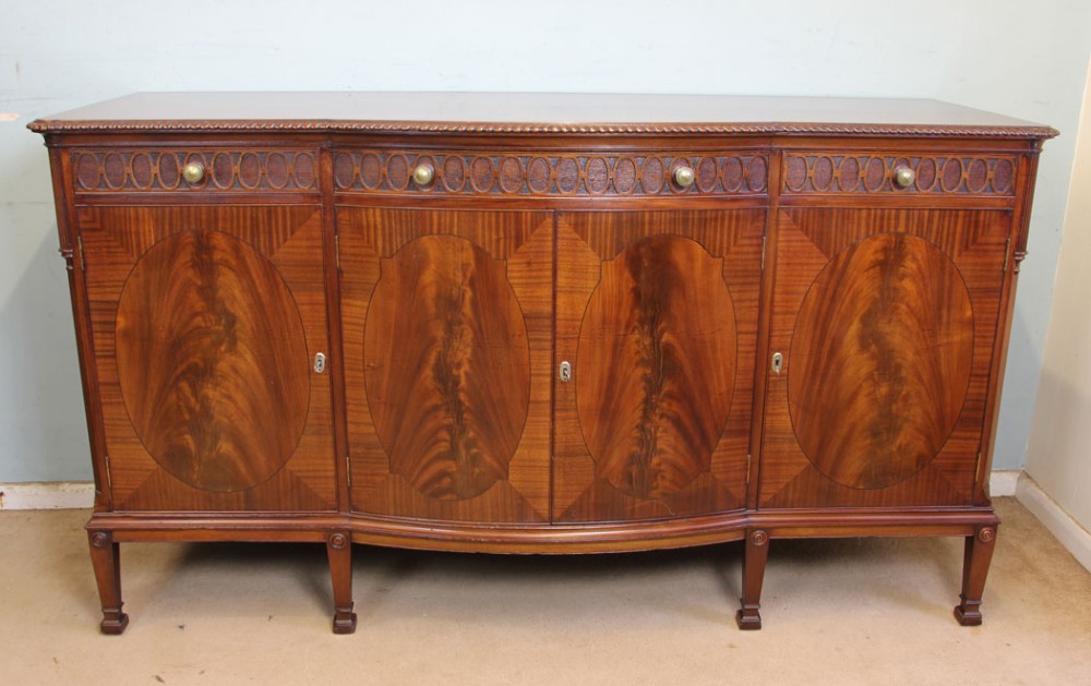 Mahogany Bow Front Georgian Style Sideboard Base